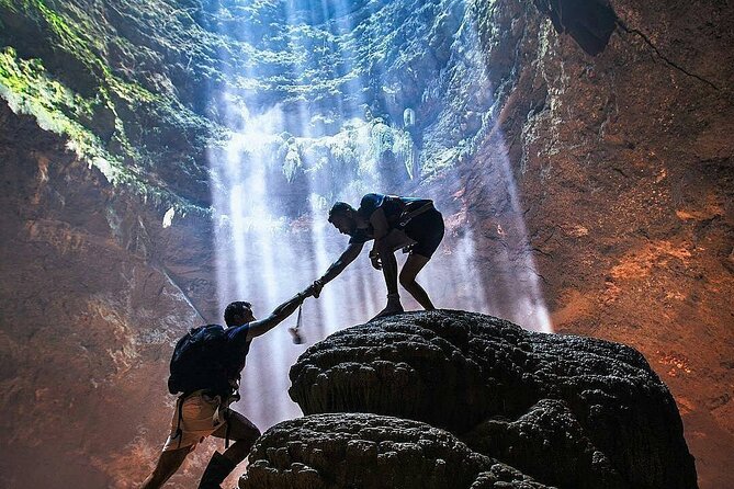 1 day Yogyakarta Tour Jomblang cave and Pindul Cave tubing - Lunch, water, and the practical value of $72