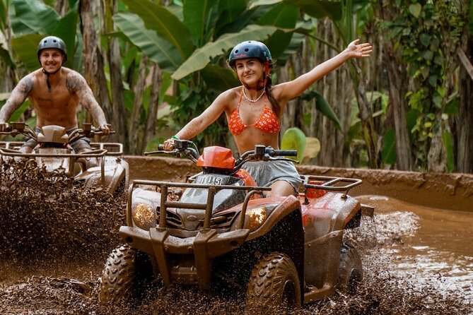 ATV Quad Bike Bali with Gorilla Cave & Lunch at Cretya Sunset - Rice fields, rivers, mud, and jungle bends