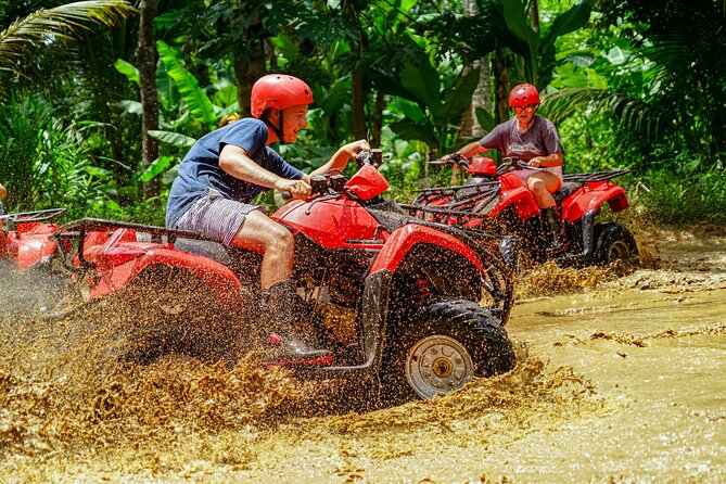 ATV Quad Bike Bali with Waterfall Gorilla Cave and Lunch - Guides who keep the ride moving