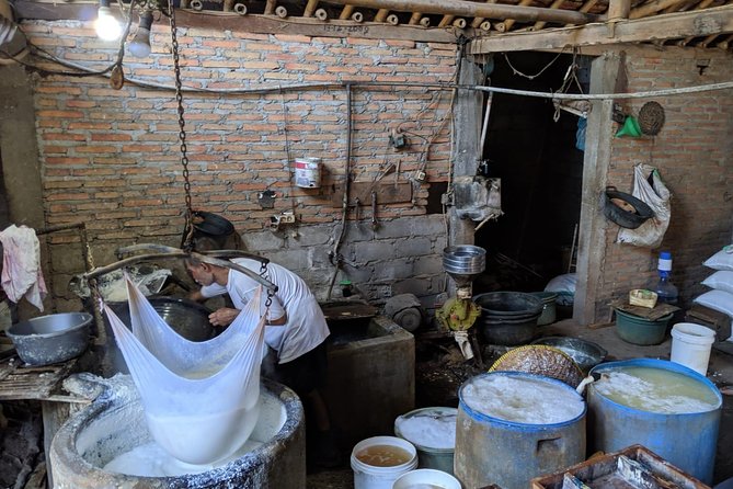 Authentic Yogya Bicycle Tour - Making Emping Chips at a Local Home
