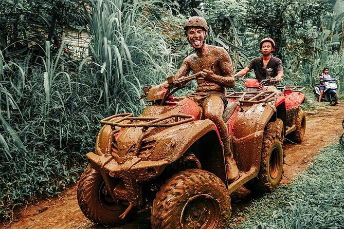 Bali ATV Quad Bike Adventure with Gorilla Cave Pass By Waterfall - Gorilla Cave and the infinity pool finish