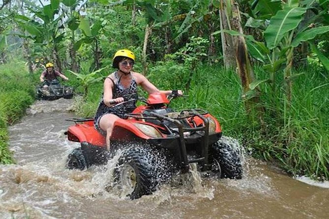 Bali ATV Quad Bike and River Rafting with private transfer - Walking down to the Ayung River