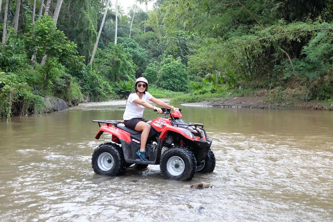 Bali Atv Quad Bike Through Tunnel and Waterfall - A muddy ride through Payangan countryside