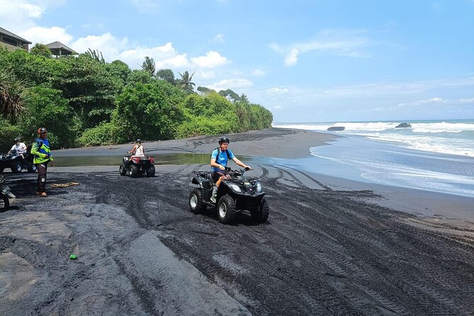Bali ATV Ride In the beach black sand atv tour - The two-hour route through beach, paddies, and villages