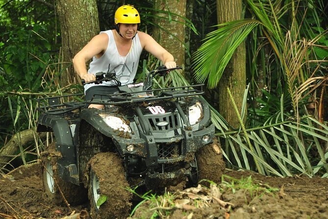 Bali ATV Ride tour Ubud - Crossing the River and Reaching the Waterfall