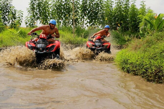 Bali ATV Ride Ubud Waterfall,RiceField,River,Kingkong-Temple cave - Solo ATV or tandem ride for two