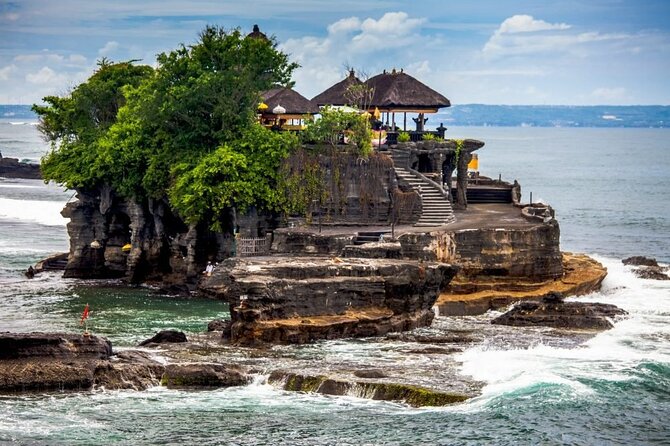Bali Day Trip to Ubud Highlight Tour and Tanah Lot Temple - Sacred Monkey Forest: temples beneath the trees