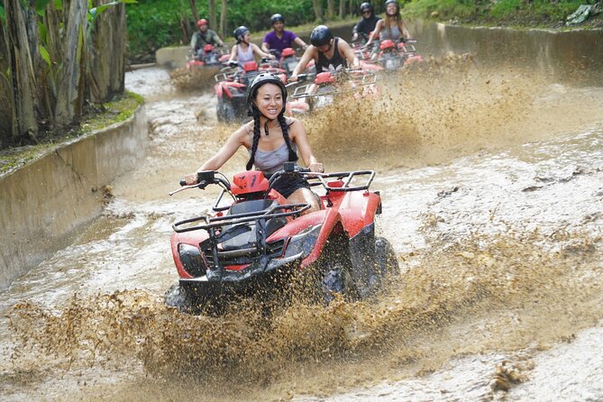 Bali Quad Bike Through Gorilla Cave - Monkey Forest and Waterfall - Lunch, showers, and the pool at Abiansila