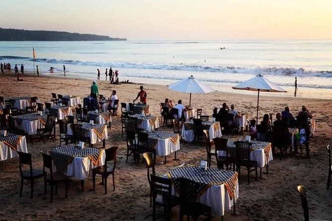 Bali Romantic Seafood Dinner under sunset jimbaran Beach - Romantic setting, public atmosphere
