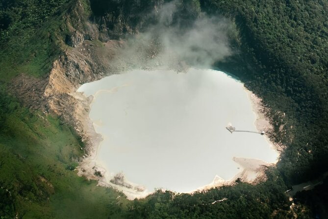 Bandung Crater Adventure Hotspring and Mud Bath - Rengganis Crater, bridge, cable car, and hot springs