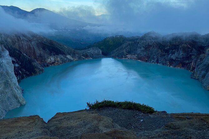 From Bali: 24-Hour Kawah Ijen Blue Flames, Dinner & Room - Inside the crater: blue sulfur and working miners