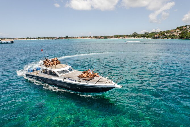 Full Day Nusa Penida by Honey Milk Yacht 13 meters - First water stop: Bali Hai Lagoon and Lembongan coral