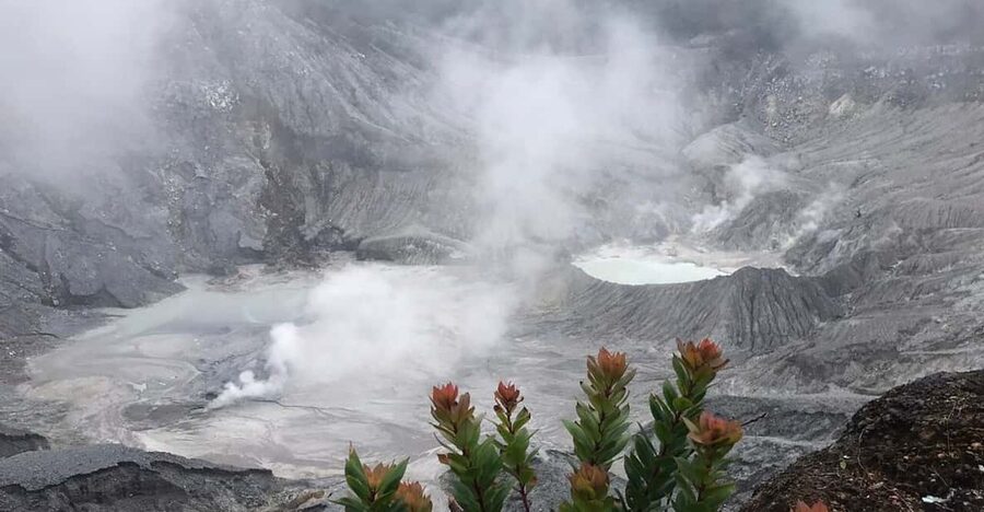 Jakarta: Volcano, Tea/Rice Fields, Hot Spring, Local Food - Seeing Tangkuban Parahu’s sulfur crater