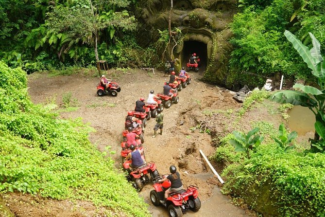 Jungle ATV Quad Bike Through Gorilla Face Cave - A muddy ride through rural Bali