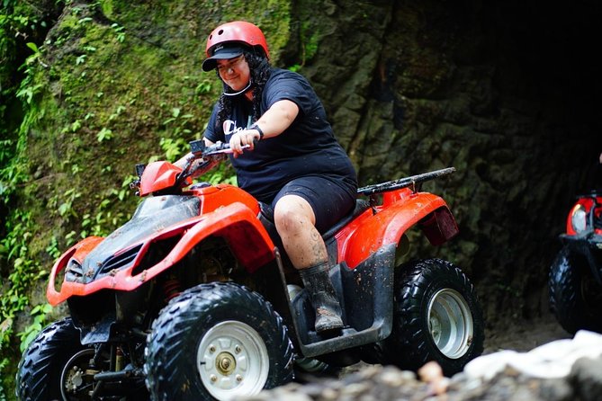 Jungle ATV Quad Bike Through Gorilla Face Cave - Breaks, drinks, and what you can carry