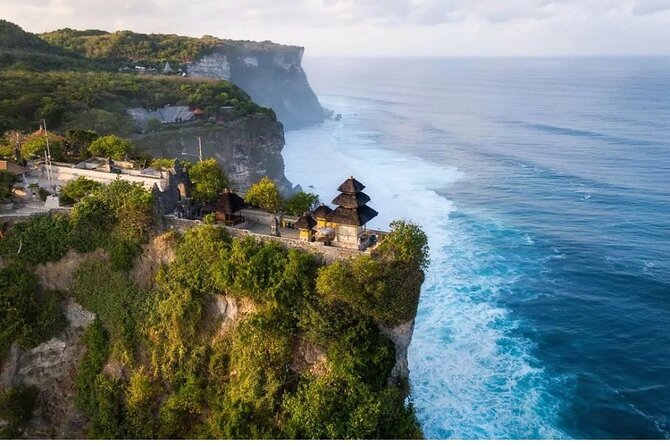 Kecak Fire Dance and Uluwatu Temple with Private Car Service - Entering the ancient Uluwatu Temple area