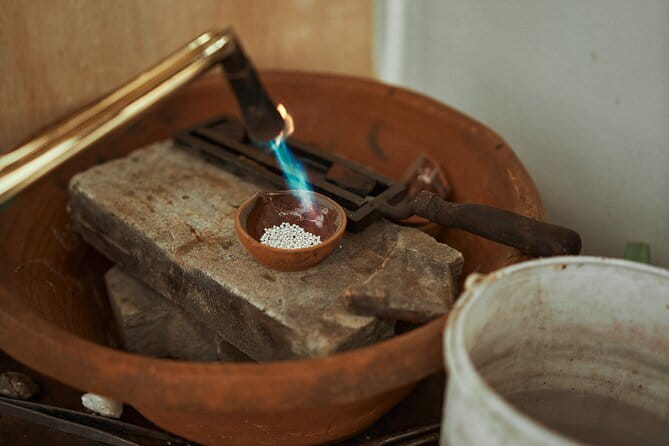 Kuta Bali Silver Jewelry Making Class Near Kuta Beach - Melting sterling silver and shaping the blank