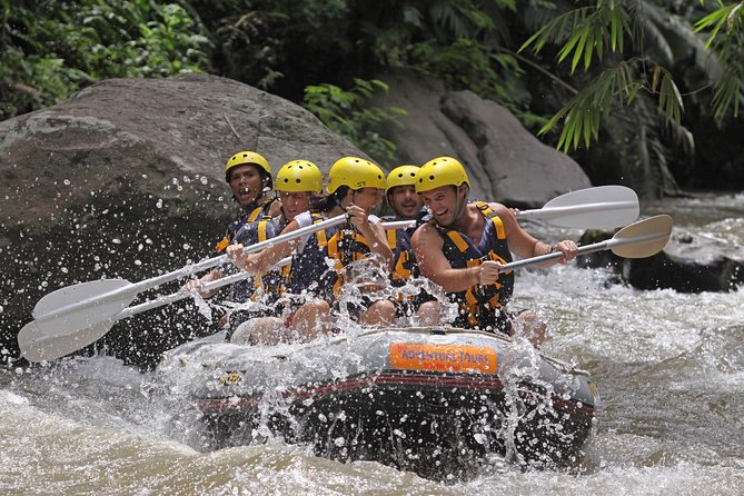 Premium Ayung River White Water Rafting in Bali - Getting ready with safety gear and a river guide
