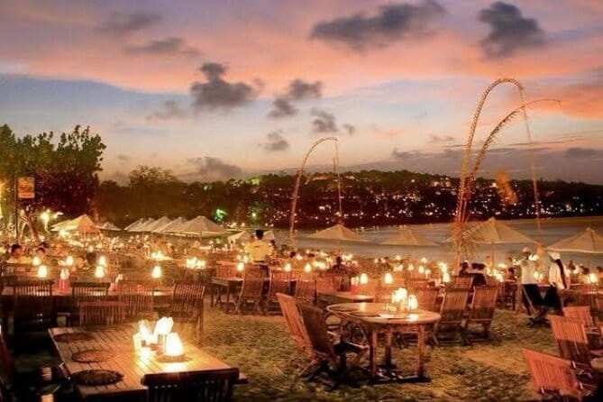 Romantic Seafood Dinner at Jimbaran Beach Bali include Sunset - Sunset is the star of the evening