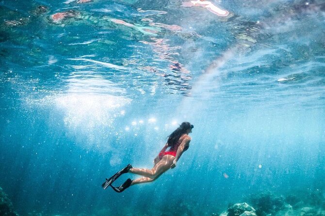 Snorkeling At Blue lagoon And Hidden waterfall - Kanto Lampo Waterfall and its rocky photo spots
