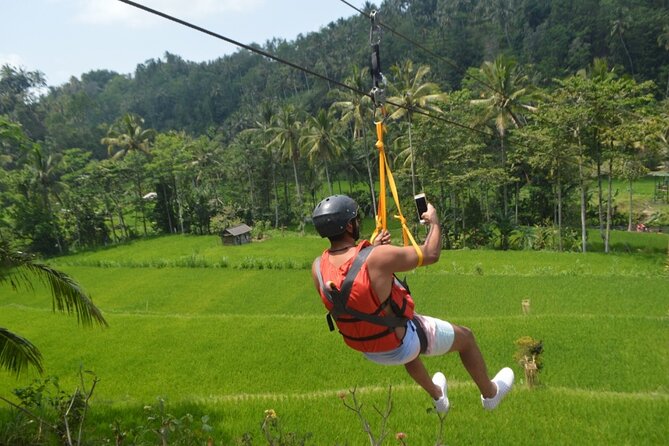 Telaga Waja River Rafting Bali & Zipline (Less Stairs) - The waterfall pause around midday