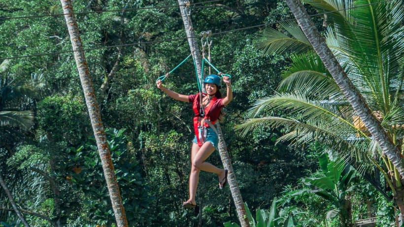 Ubud: Alas Harum Day-Pass, Swing, Sky Bike & Flying Fox - A 300-meter Flying Fox ride