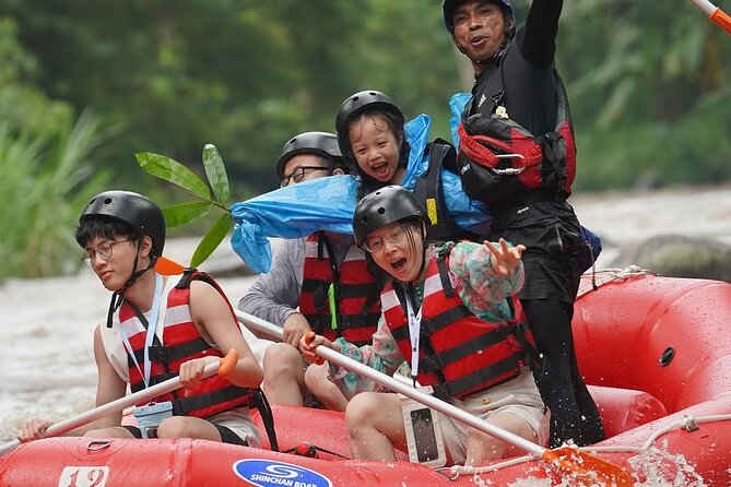 Ubud: ATV Quad Bike, Jungle, Waterfall, Tunnel and Rafting Trip - The Ayung River, waterfalls, and carved stone scenes
