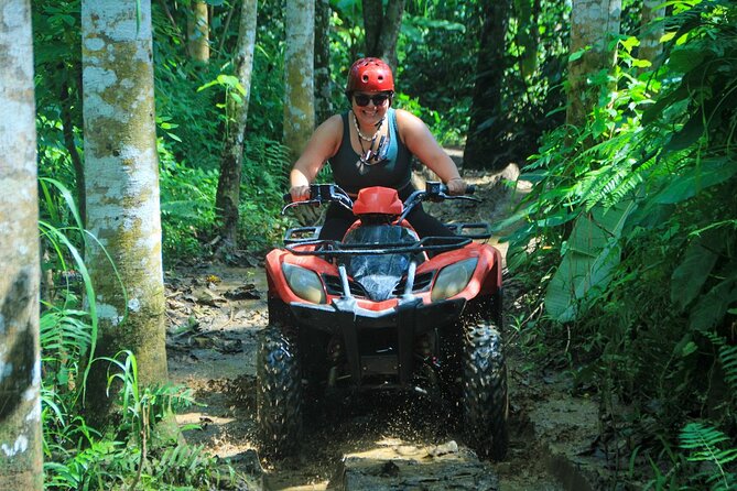 Ubud ATV Ride through River Jungle Rice Fields Puddles - Gorilla Cave, the route’s most unusual feature