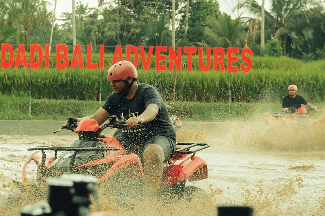 Ubud ATV Ride through River Jungle Rice Fields Puddles - Through the jungle, rice fields, and river crossings