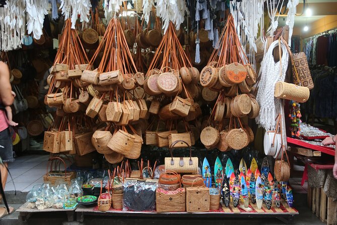 Ubud Iconic Full Day Tour Monkey Forest Rice Terraces Waterfalls - Shopping at the Ubud Traditional Art Market