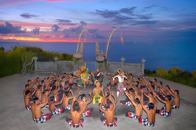 Uluwatu Sunset Tour: Kecak and Fire Dance with Jimbaran Dinner - Uluwatu Temple above the sea