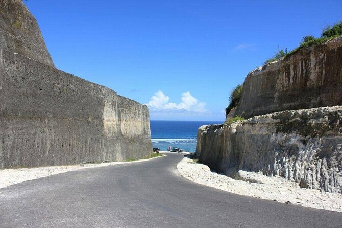 Uluwatu Temple, Beaches and Southern Bali Tour - Melasti Beach for white sand and limestone walls